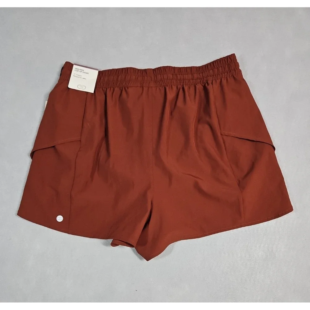 Calia‎ Womens Red Brown Step Up Athletic Shorts Size XS NWT